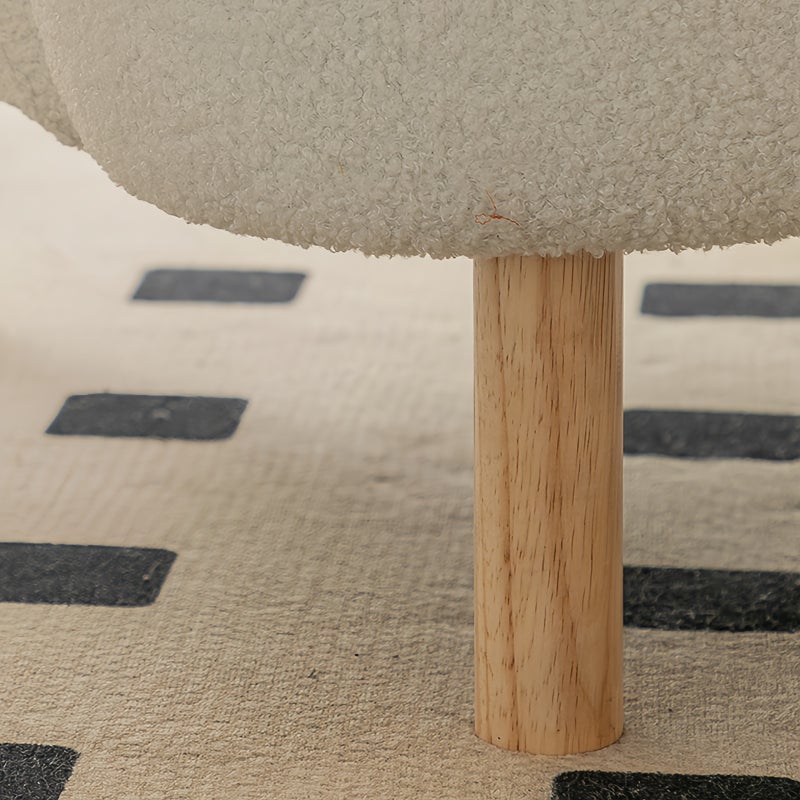 Sharpdo Modern Nordic Upholstered Accent Lounge Chair with Ottoman, Soft Fabric Armchair for Living Room Bedroom Reading Corner - Image 4